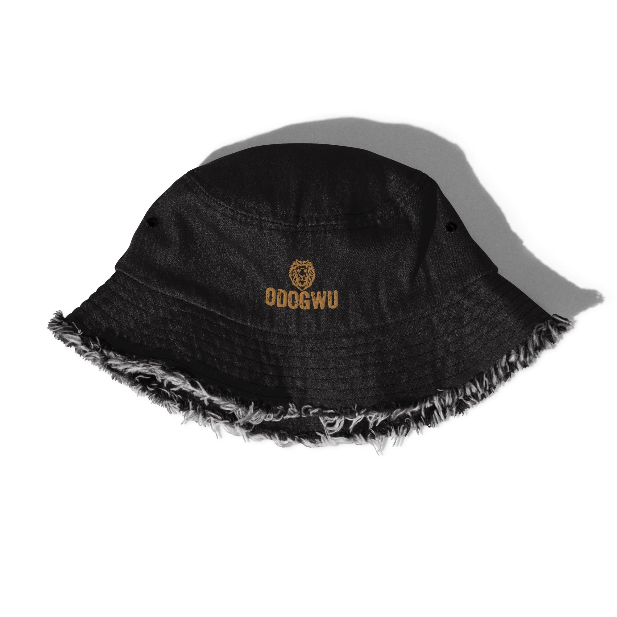 Odogwu Distressed denim bucket hat