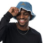 Odogwu Distressed denim bucket hat