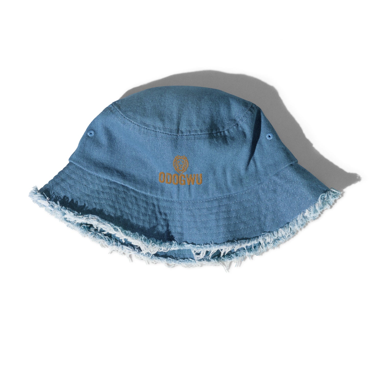 Odogwu Distressed denim bucket hat